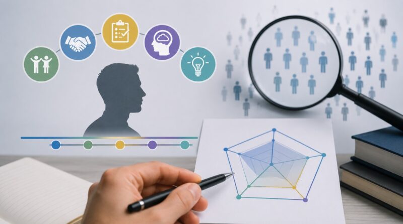 Grafički prikaz pet dimenzija ličnosti i analize rezultata testa